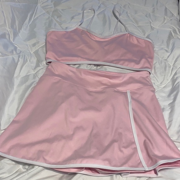 Pink Two-Piece Athletic Set - Picture 1 of 4
